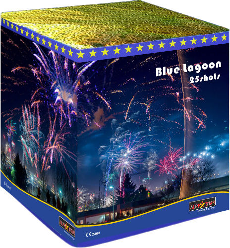 Alpha Star Aerial Firework Blue Lagoon With 25 Blue Shots