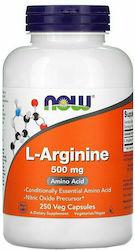 Now Foods L-Arginine 500мг 250 Билкови капсули