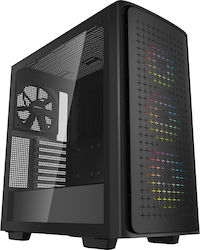 Deepcool CK560 Midi Tower Computer Case with Window Panel Black