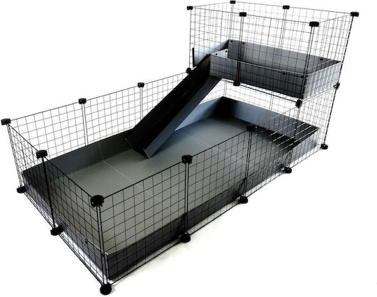 C&C Modular Cage Cușcă Pentru Rozătoare 4x2m Și Loft 2x1m Gri