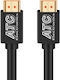 ATC HDMI 2.0 Premium High Speed 4K 60Hz HDR Cable HDMI male - HDMI male 10m Μαύρο