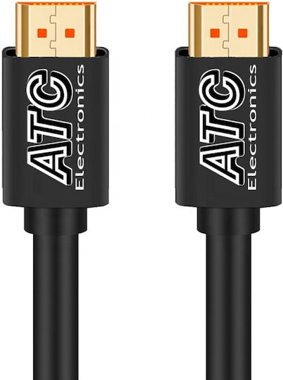 ATC HDMI 2.0 Premium High Speed 4K 60Hz HDR Cable HDMI male - HDMI male 10m Μαύρο