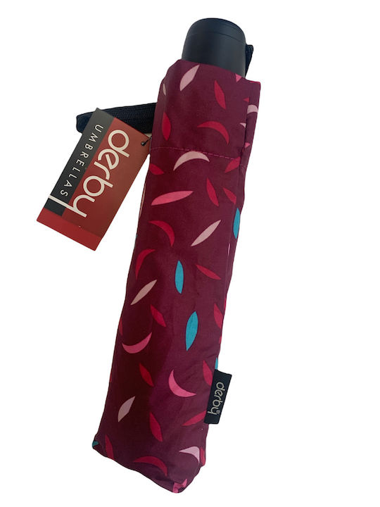 Derby umbrella women's manual Art.E700165PCO Mini Hit Cosmo 3 sec. 53/8 Col.Bordeaux