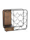 Excellent Houseware Cu picioare Cămară de Băuturi Metal pentru 6 Sticle Negru-Cafea 35x15x31εκ.