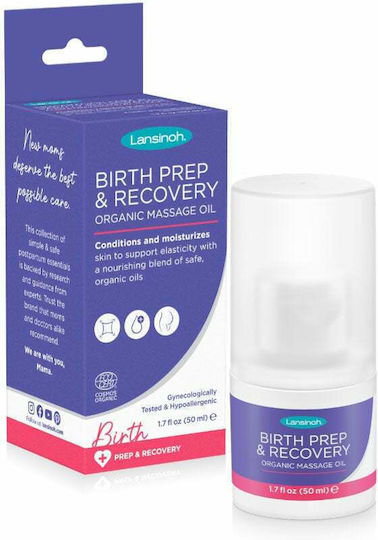 Lansinoh Birth Prep & Recovery Organic Massage Oil Product for Intimate Care Area