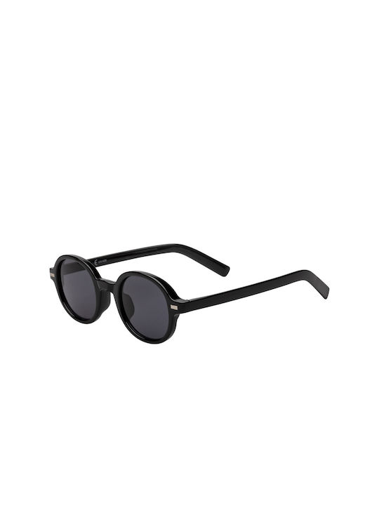 Collalto Sunglasses with Black Plastic Frame and Black Lens 02-1196-Black-Black