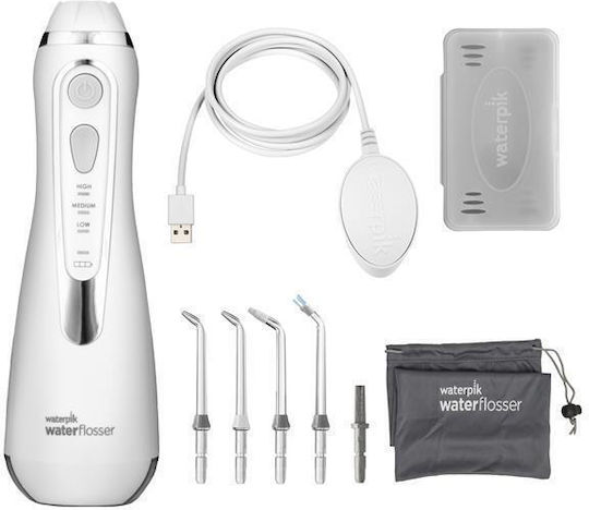 Waterpik Irigator Bucal 210ml Reîncărcabil & Impermeabil Alb WP-580EU