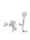 Roca Mischung Bade- / Duscharmatur Badewanne Komplettes Set Silber