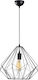 Sheen Diamond Pendant Light Single-Light Grid for Socket E27 Black