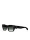 Unisex Sunglasses with Black Plastic Frame and Black Lens