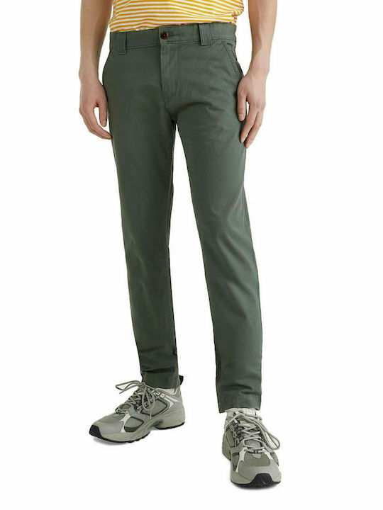 Tommy Hilfiger Scanton Ανδρικό Παντελόνι Chino σε Slim Εφαρμογή Πράσινο