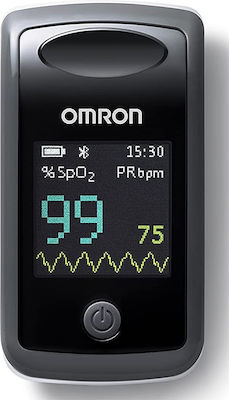 Omron P300 Intelli IT Pulsoximeter Fingerspitze Für Kinder mit Bluetooth Schwarz