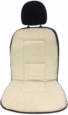 Auto Gs Velvet Single Seat Cover 1pcs White