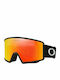 Oakley Target Line Ski- & Snowboardbrille Erwachsene Schwarz mit Linse Spiegel in Orange Farbe