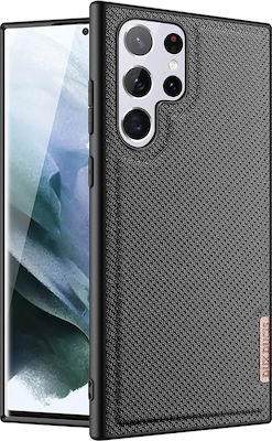 Dux Ducis Fino Silicone / Fabric Back Cover Black (Galaxy S22 Ultra 5G)