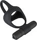 You2Toys Orion Black Velvets Vibrating Cock Ring Cocoș și testicule Silicon Black