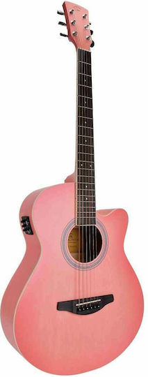 Soundsation Ηλεκτροακουστική Κιθάρα Saguaro-HW-CE Cutaway Pink