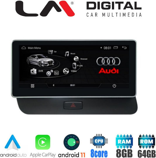 LM Digital Ηχοσύστημα Αυτοκινήτου για Audi Q5 / A4 / A5 2008 > 2018 (Bluetooth/USB/AUX/WiFi/GPS/Apple-Carplay/Android-Auto) με Οθόνη Αφής 10.25"