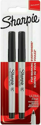 Sharpie Permanent Markers 0.5mm Black 2pcs