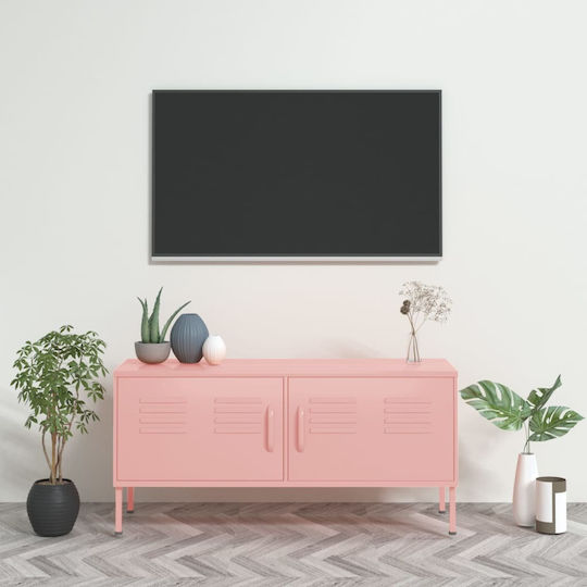 Metal Pink TV Stand L105xD35xH50cm 336229