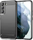 Hurtel Carbon Umschlag Rückseite Silikon Schwarz (Galaxy S22+ 5G)