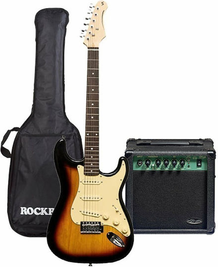 Stagg SES-30 Set Electric Guitar with SSS Pickup Configuration Sunburst