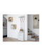Duo Entry Furniture with Hanger & Shoe Rack White 50x27x124cm