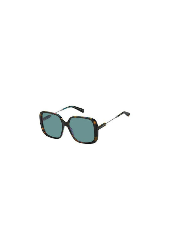 Marc Jacobs Women's Sunglasses with Brown Tartaruga Frame and Blue Lens MARC 577/S AY0/KU