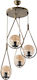 Damla Pendant Chandelier for 4 Bulbs E27 Bronze