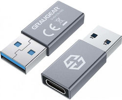 Graugear GrauGear USB-A male σε USB-C female