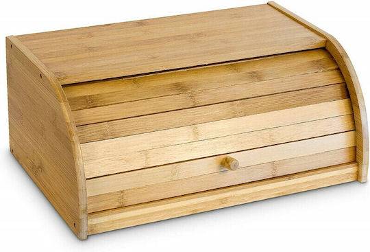 Relaxdays Brotbox mit Deckel aus Bambus in Beige Farbe