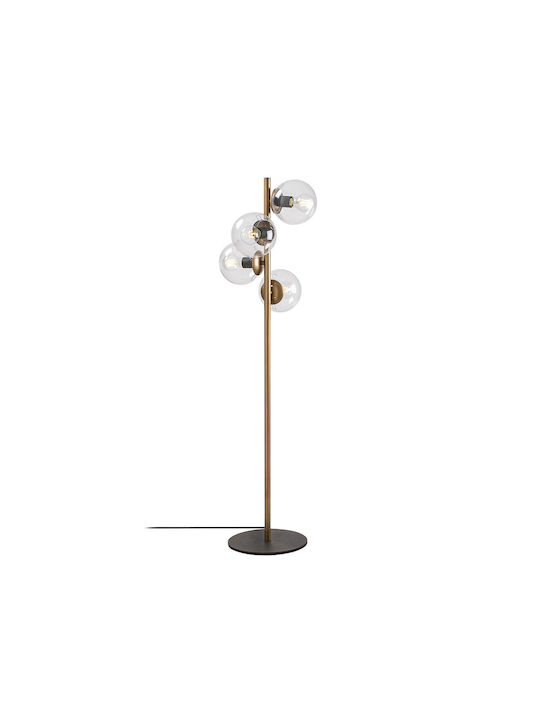 Faze Floor Lamp H130xW32cm. with Socket for Bulb E27 Gold