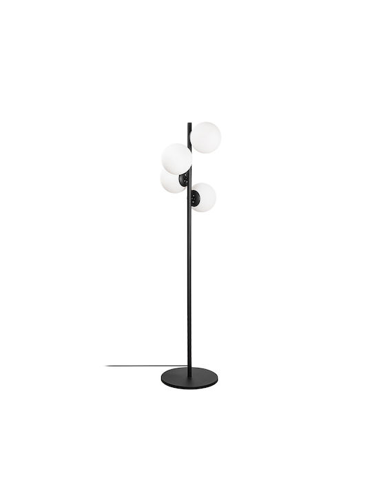 Faze Floor Lamp H130xW32cm. with Socket for Bulb E27 Black