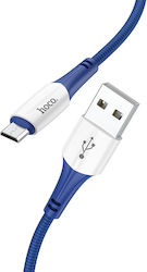 Hoco X70 Împletit USB 2.0 spre micro USB Cablu Albastru 1m (HOC-X70m-BL) 1buc