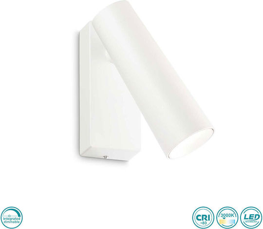 Ideal Lux Pipe Modern Lamp Wall with Integrated LED and Warm White Light 12.5x4x12.5cm