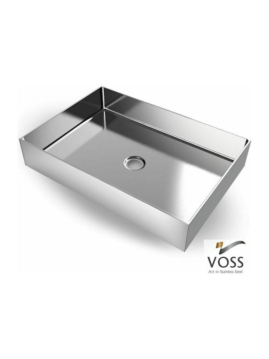 Voss Aldo PVD Επικαθήμενος Νιπτήρας Inox 55x38c...