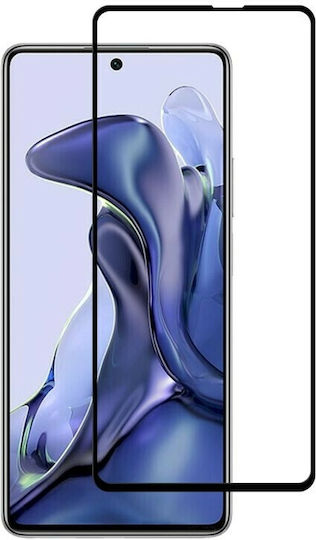 Vollkleber Vollflächig gehärtetes Glas Schwarz (Xiaomi 11T / 11T Pro) GL524