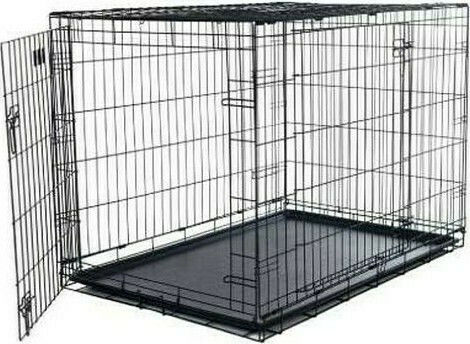 Rac Wire Dog Cage Small with 2 Doors Black 63x44x50.5cm