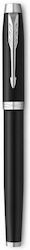 Parker IM Essential Writing Pen Medium Black made of Steel with Blue Ink