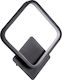 GloboStar Lena Modern Lamp Wall with Integrated LED and Adjustable White Light Black 25x29.5cm