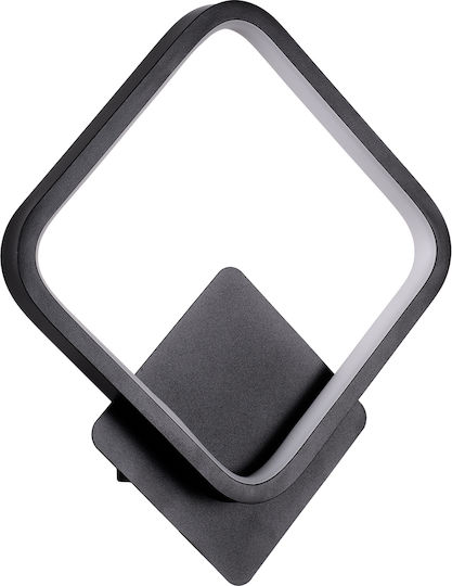 GloboStar Lena Modern Leuchte Wand mit Integrierter LED und Einstellbares Weißes Licht Schwarz 25x29.5cm