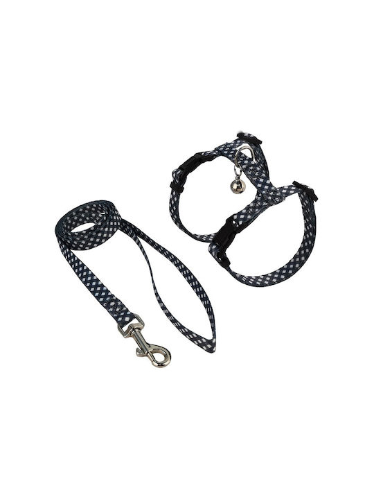 Pet Interest Plaid Σαμαράκι Γάτας με Οδηγό Small Γκρι Pet Interest Plaid Σαμαράκι Γάτας με Οδηγό Small Γκρι