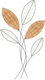 Atmosphera Metallic Wall Decor Leaf 50x93cm