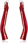 Naughty Toys Shiny Finger Loop Gloves Red