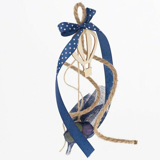 Christening Favor with Decorative Hot Air Balloon made of Fabric