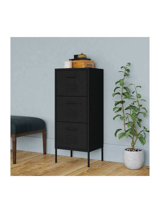 Office Storage Metal Cabinet Black Velvet-Black...