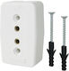 Elvhx Telephone Socket with Single Frame in White Color 3001