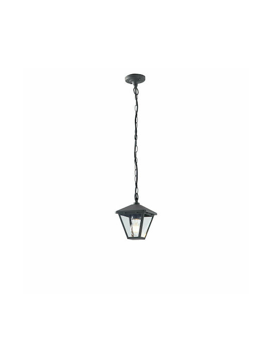 Fan Europe Outdoor Hanging Ceiling Light E27 in Black Color LANT-PRISMA-S1