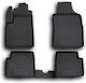 Novline Set of Front and Rear Mats 4pcs Tray Type for Fiat 500 2007-2015 Black