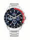 Tommy Hilfiger Owen Men's Watch 46mm Battery Chronograph With Silver Steel Bracelet